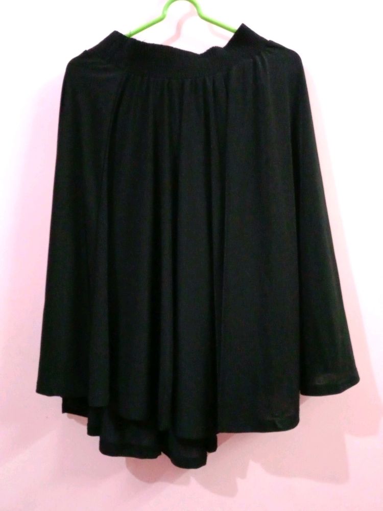 Black Solid Skirt