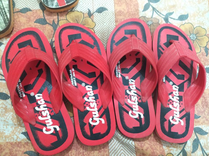 4 Piece Combo Men Branded Hawaii Slipper