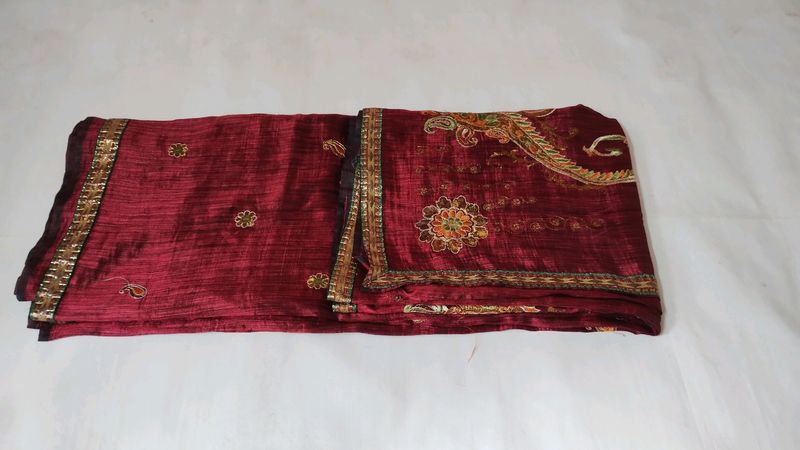 Maroon Fancy Saree