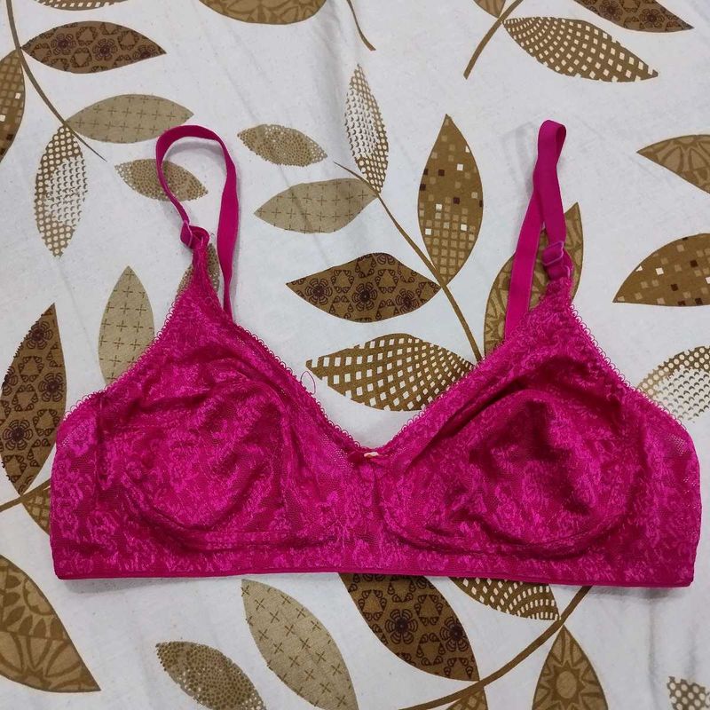 Barbie Pink Lacy Non-padded Bra 💗