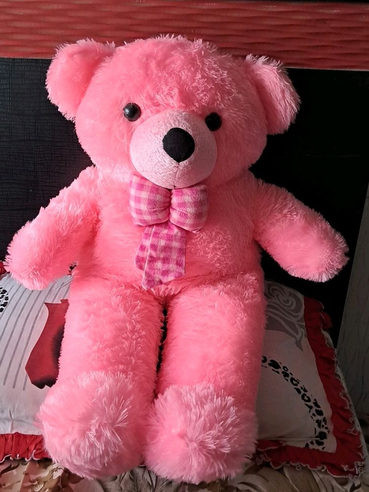 TEDDY BEAR ...PINK COLOUR ... SOFT TOY