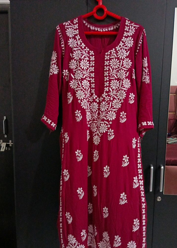 Lucknowi Chikankari With Handwork