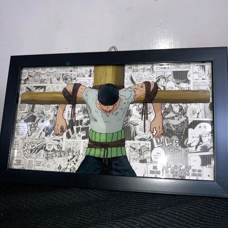 Zoro Glass Painting (With Frame)