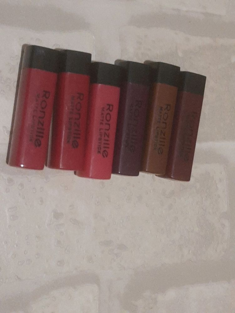 Pack Of 6 Different Color Matte Lipstick