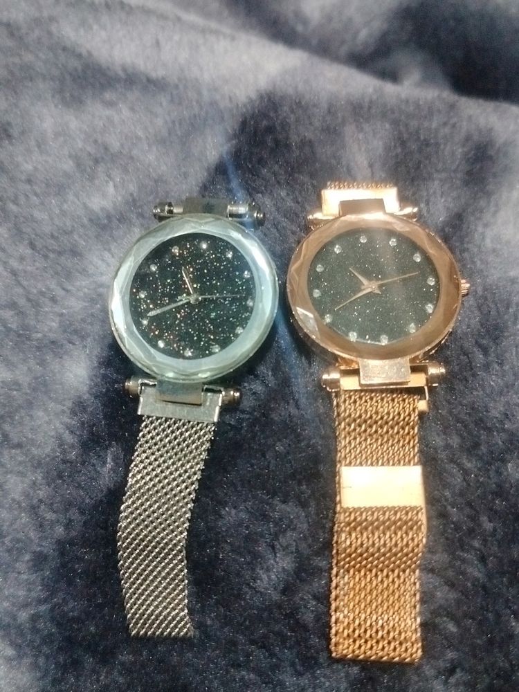 Set of 2 Analog Girlish watches.