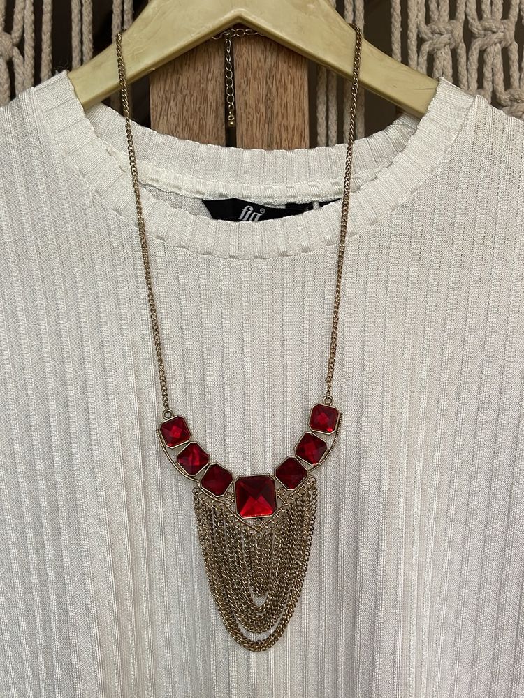 Red Stud Necklace