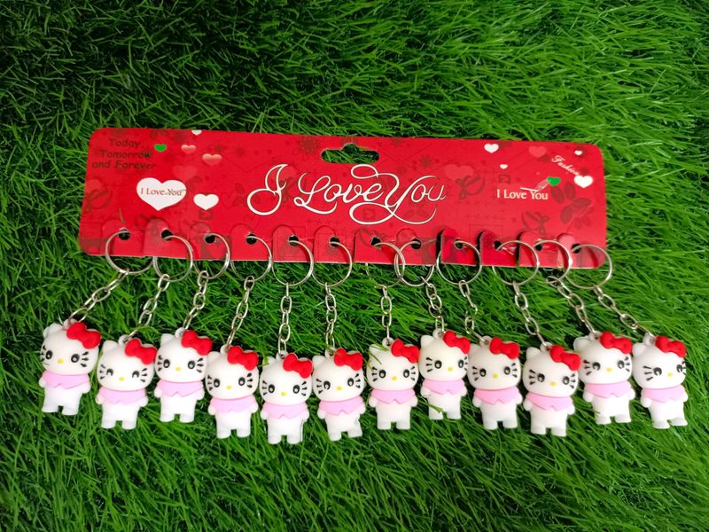 Set Of 12 Hello Kitty Keychains