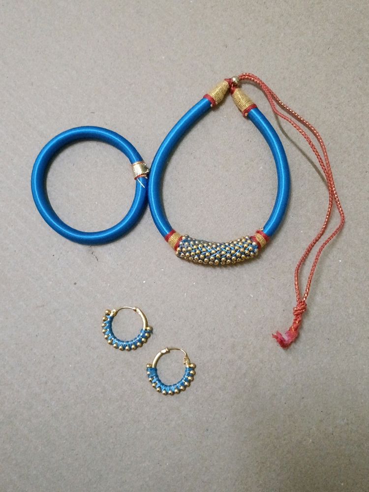 Blue New Jwellery Set