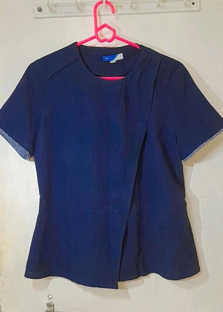 Neavy Blue Korean Top For Women