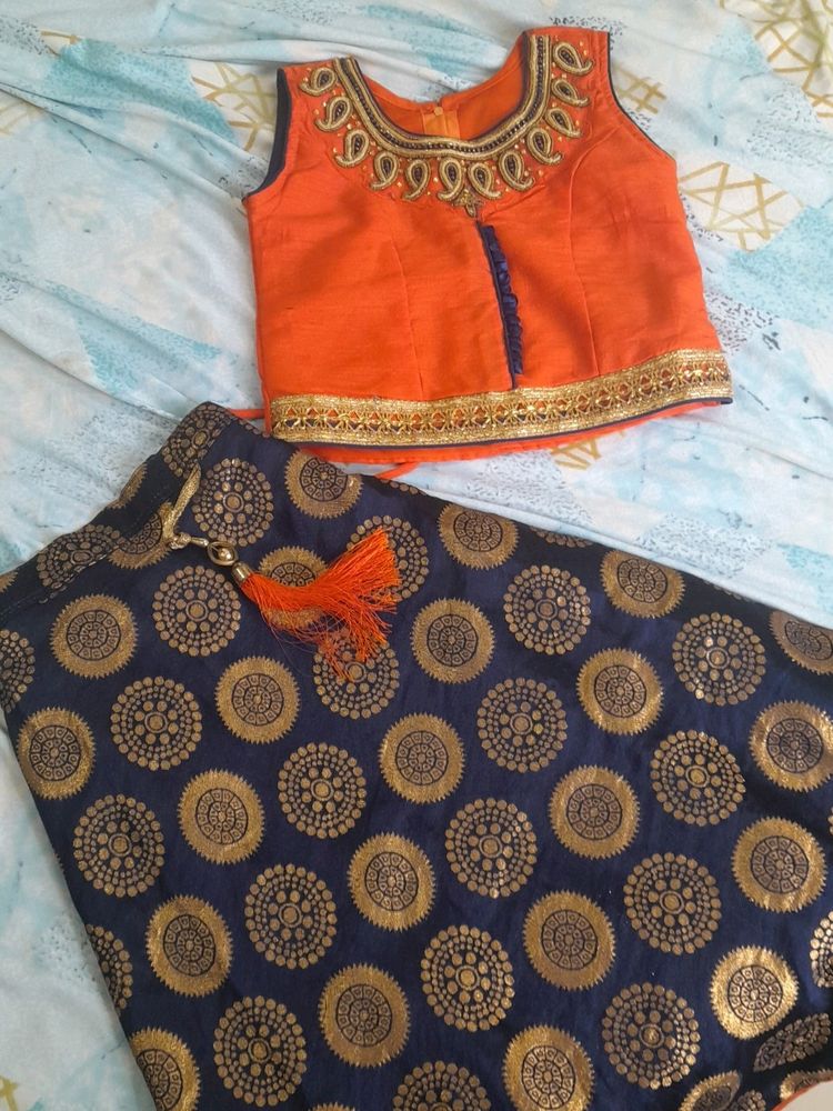 Orange AND Blue 2 Piece Set Traditional