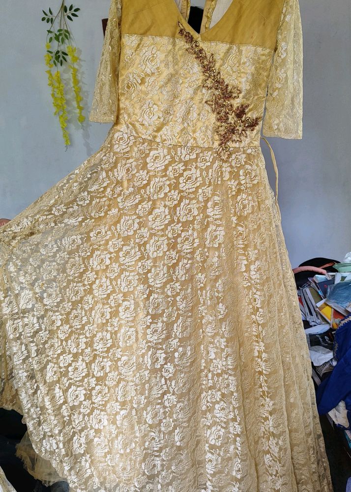 Golden Ethnic Gown