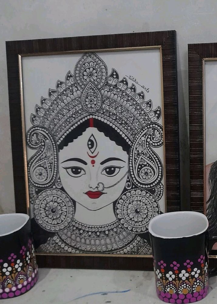 Mandala Art Of Maa Durga