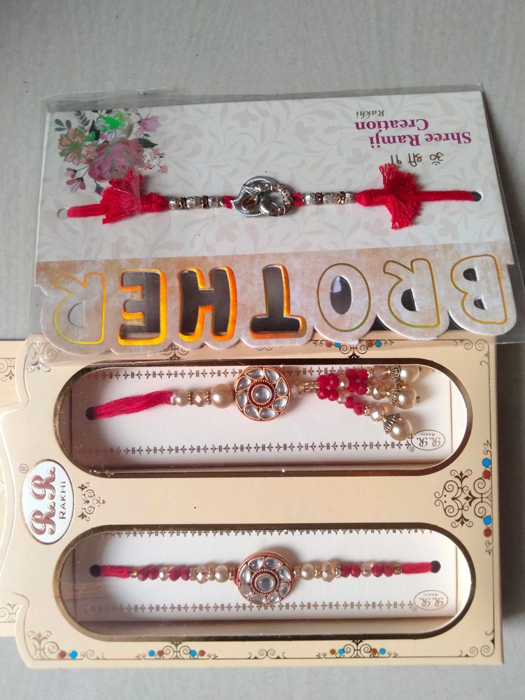 Rakhi Combo Set for Brother Bhaiya Bhabhi 3 Pcs