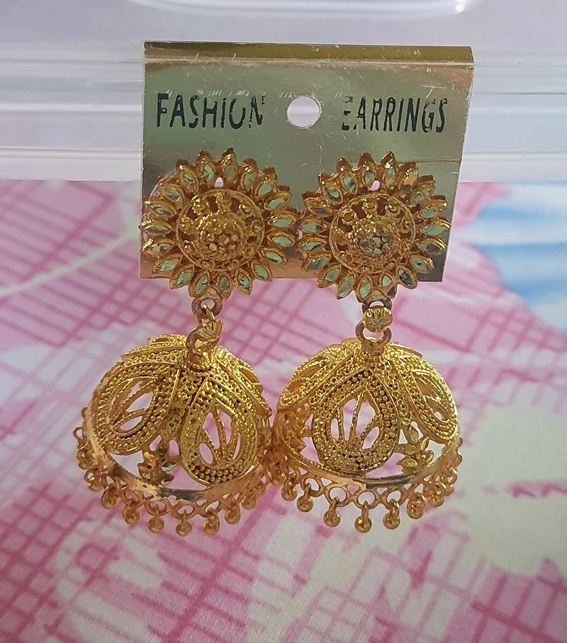 New Golden Jhumka Small