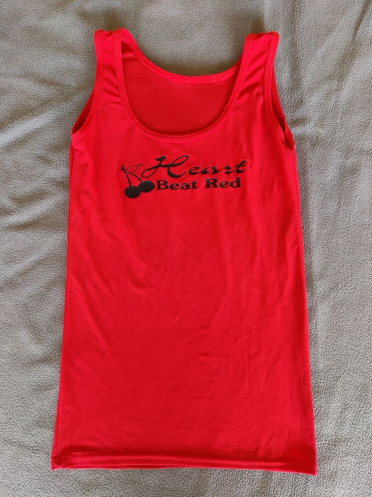 Red Long Active Wear Camisole