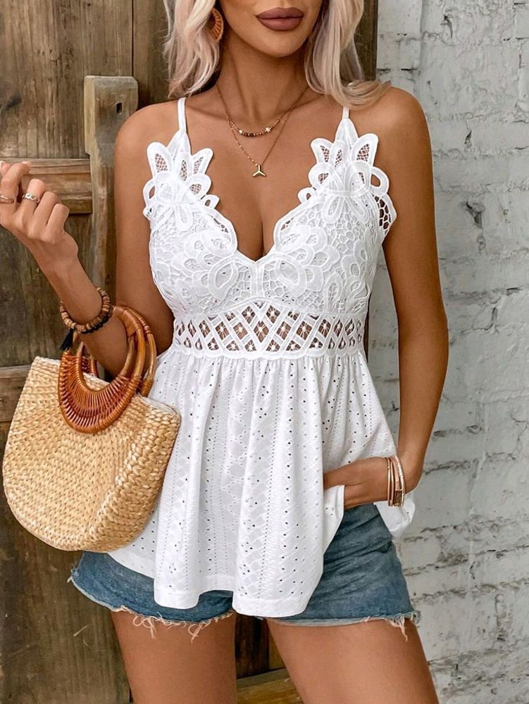 Lacey White Summer Bralette Top