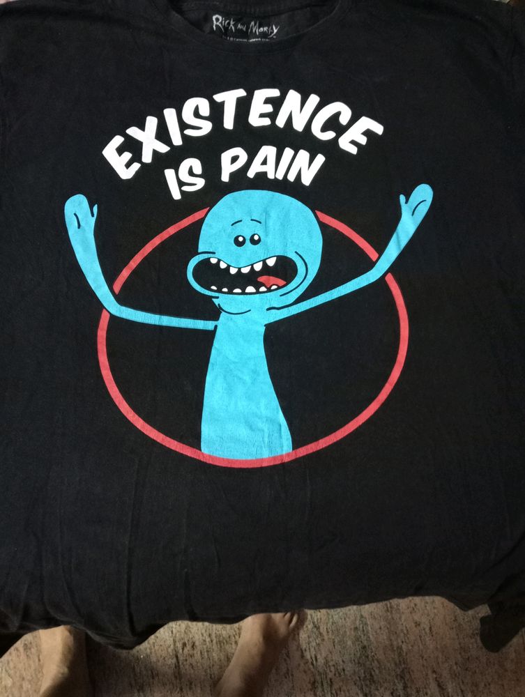 Red Wolf 2xl Xxl Black Rick And Morty (Existence Is Pain)