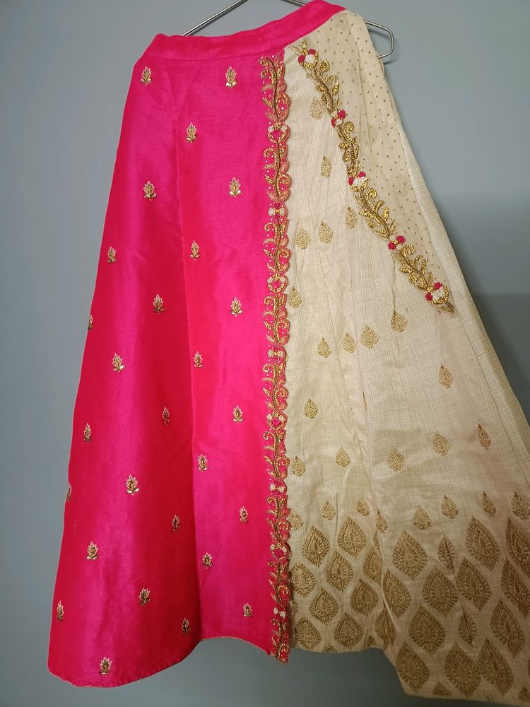 Embrioded Pink Lehnga Set