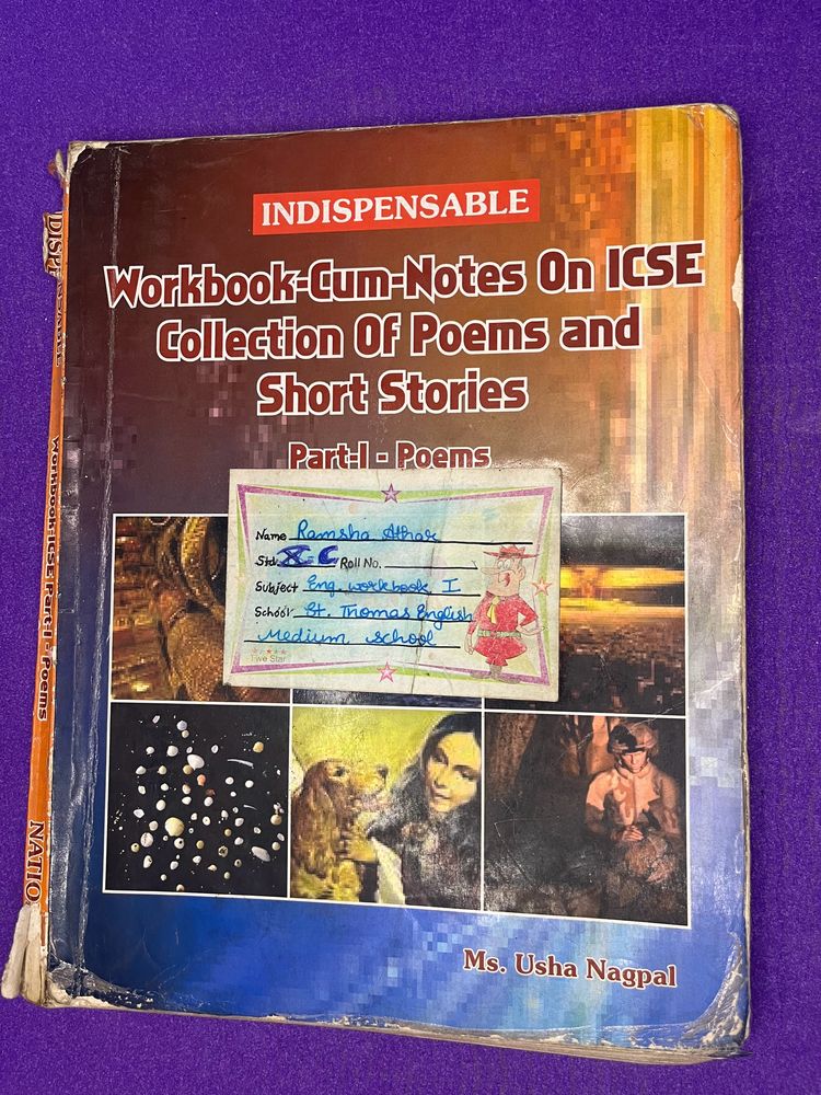 Class 10 Icse English Poem Workbook