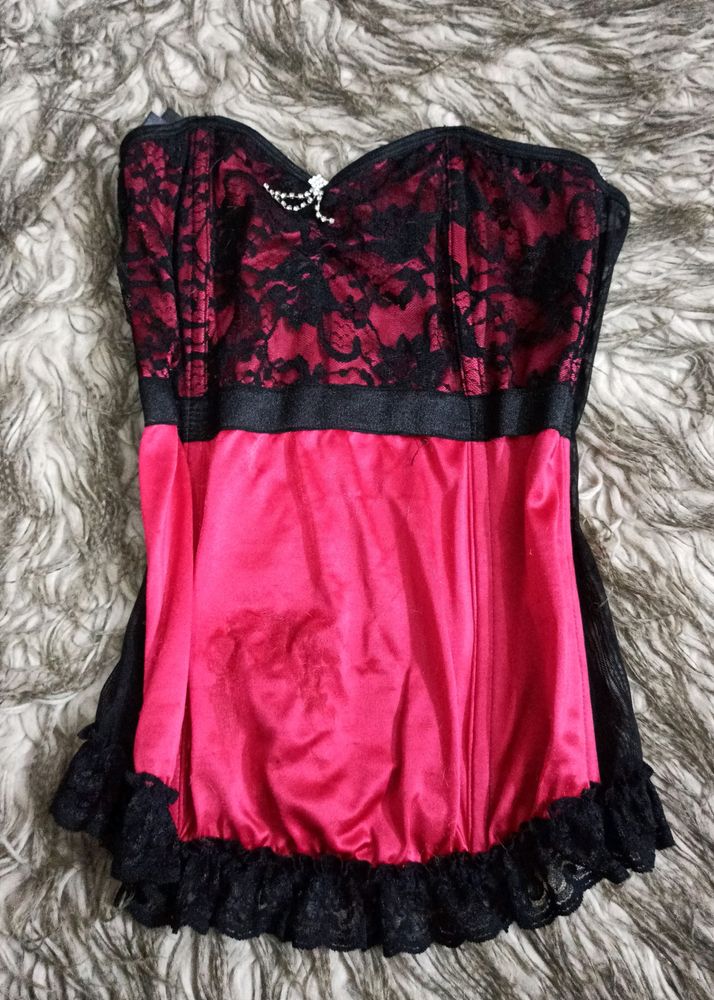 Pink Lace Gothic Halloween Corset