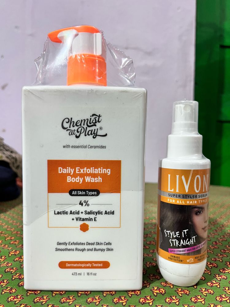 LIVON HAIR SERUM + CHEMIST AT PLAY BODY WASH