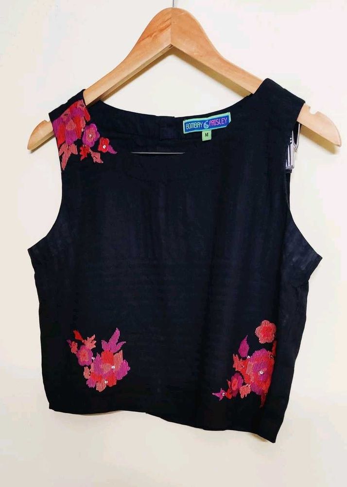 Black Designer Top Size-34