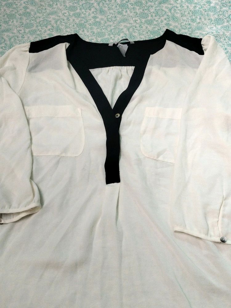 white h&m shirt