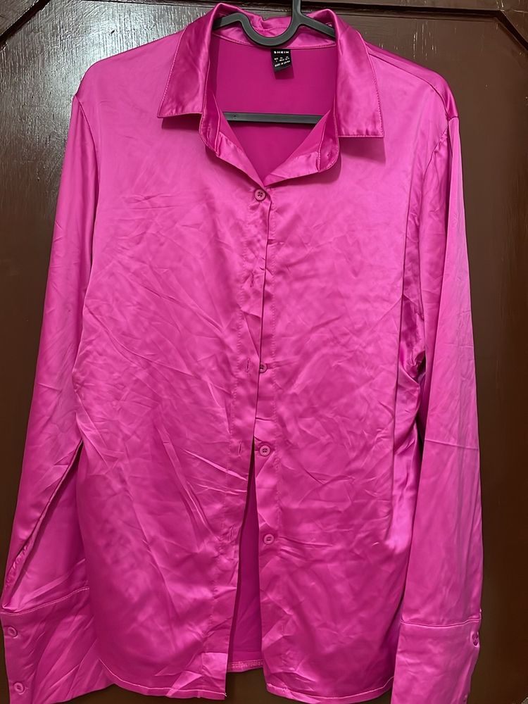 Pink Shirt For Women (L Size)