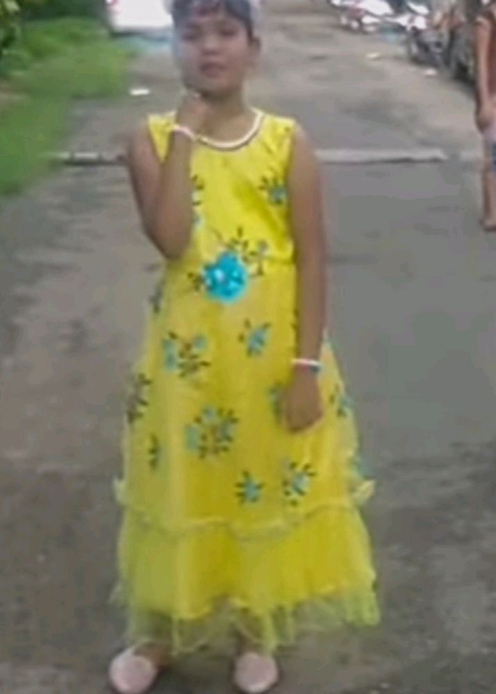 Yellow Colour Dress For Girls