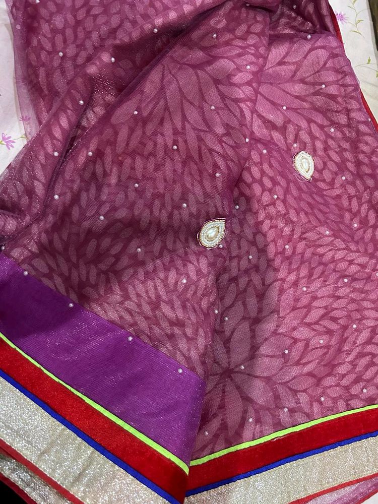 Purple Saree