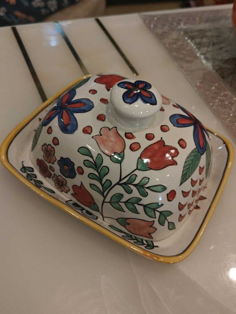 Fancy Ceramic Butter Dish With Lid