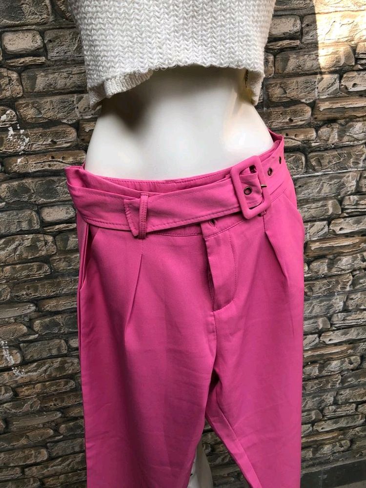 Pink Wide Leg Trouser High Waist 😍