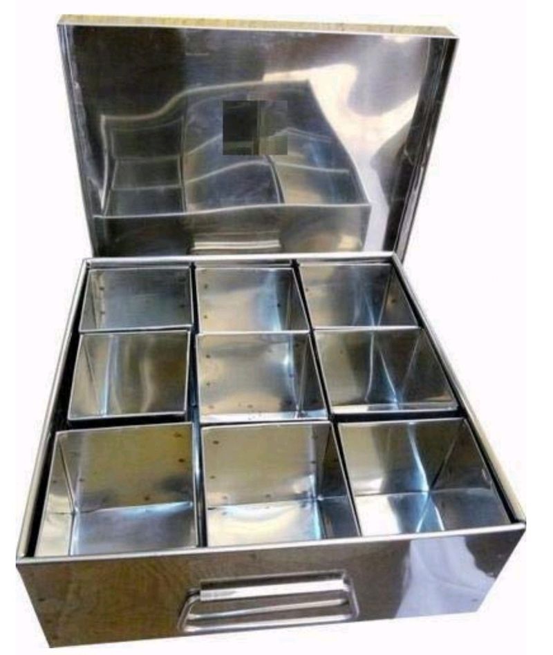 Jumbo Spice Box Full Set : Stainless Steel.