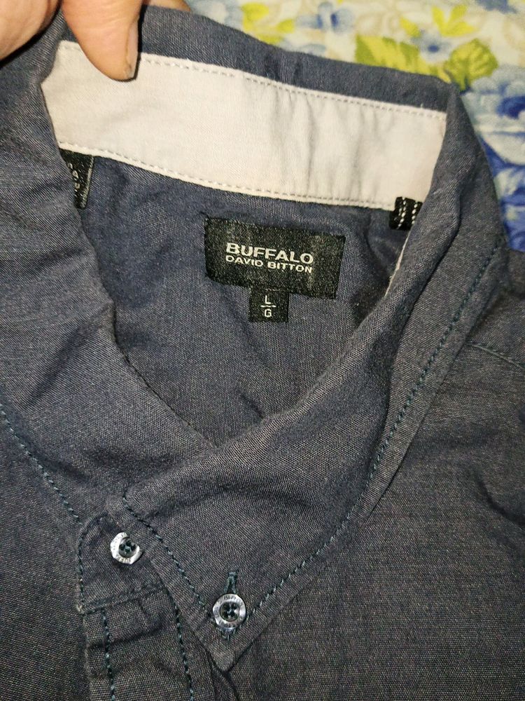 Navy Blue Half Sleeve Shirt