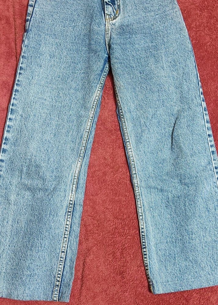 Straight Leg Denim Jeans