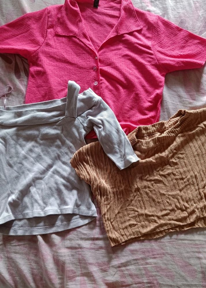 Set Of 3 Cute Tops