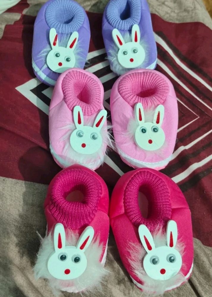 Combo Of 3 Baby Booties 🌺😍🛍️