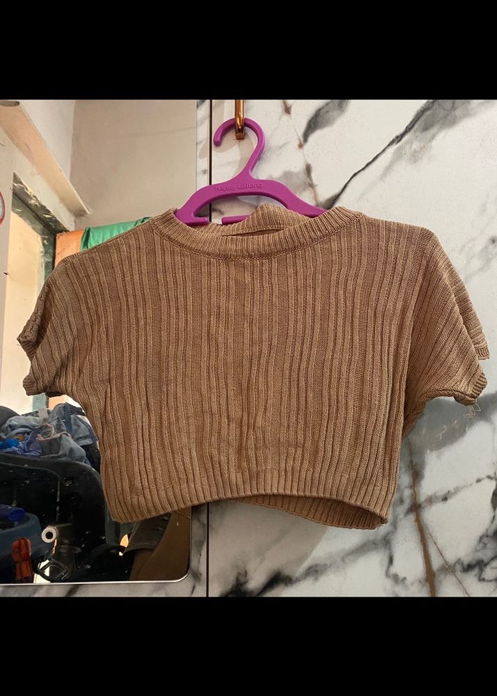 Brown Crop Top