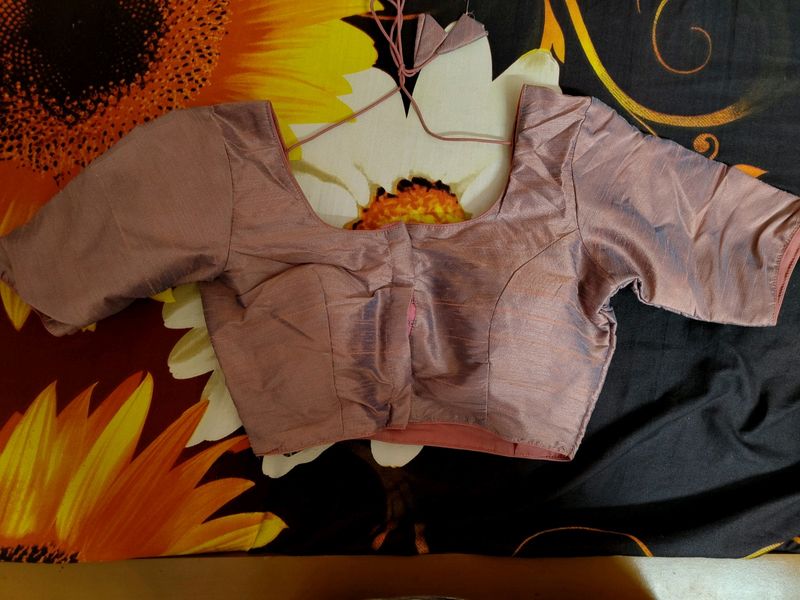 Brand New Mauve Readymade Silk Blouse