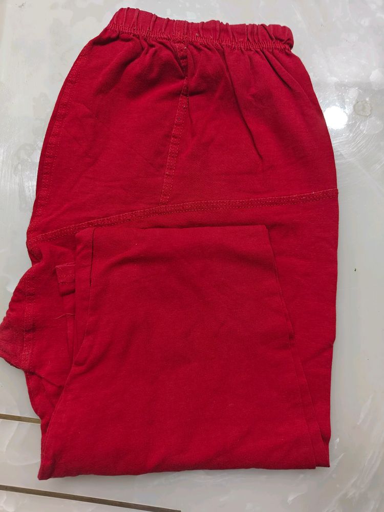 Red women legging