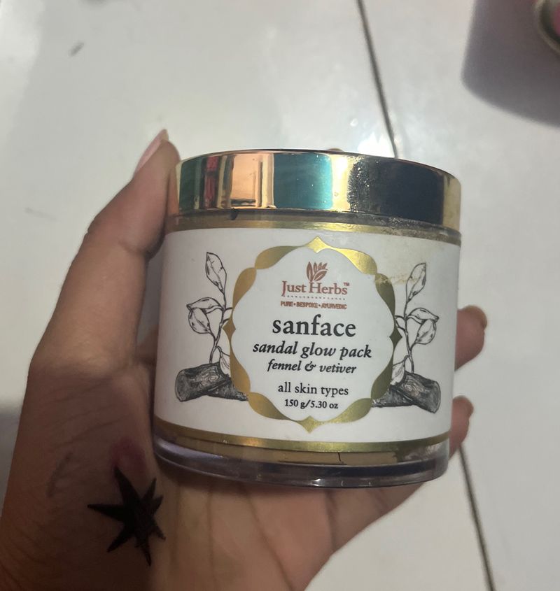 Just Herbs Sandal Facepack For Glowing Skin