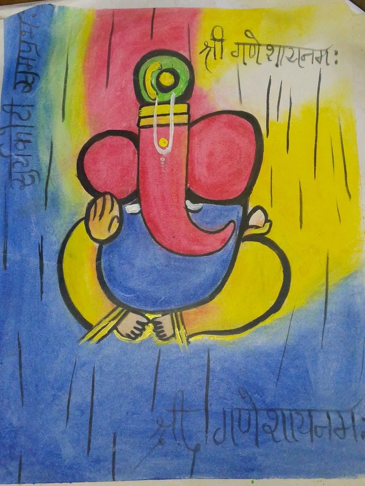 Ganpati Bappa Beautiful Painting