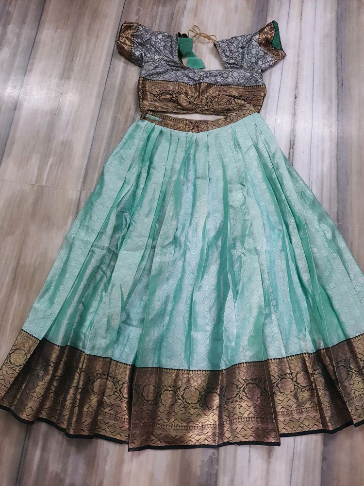 Skyblue Color Fully Stitched Lehenga