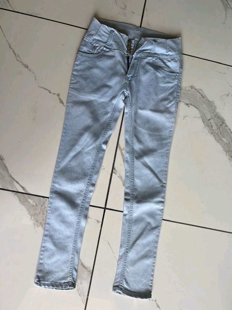 New Sky Blue Jeans High Waist