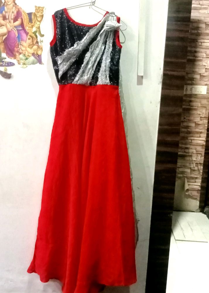 Black & Red Beautiful Gown