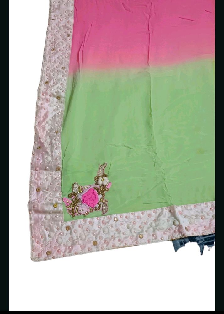 Beautiful Ombre Colour Saree With Blouse