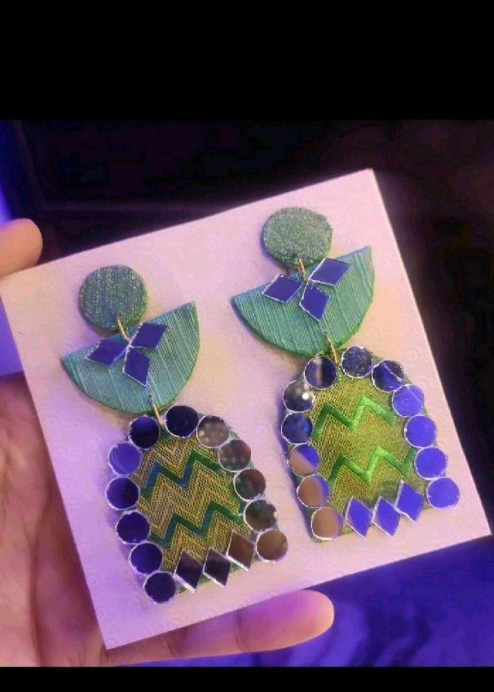 Handmade Earrings 💚💙