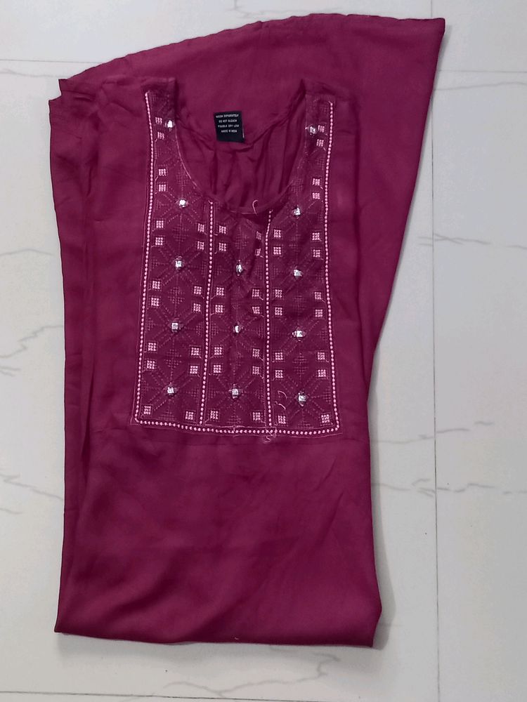 Mahroon Kurta