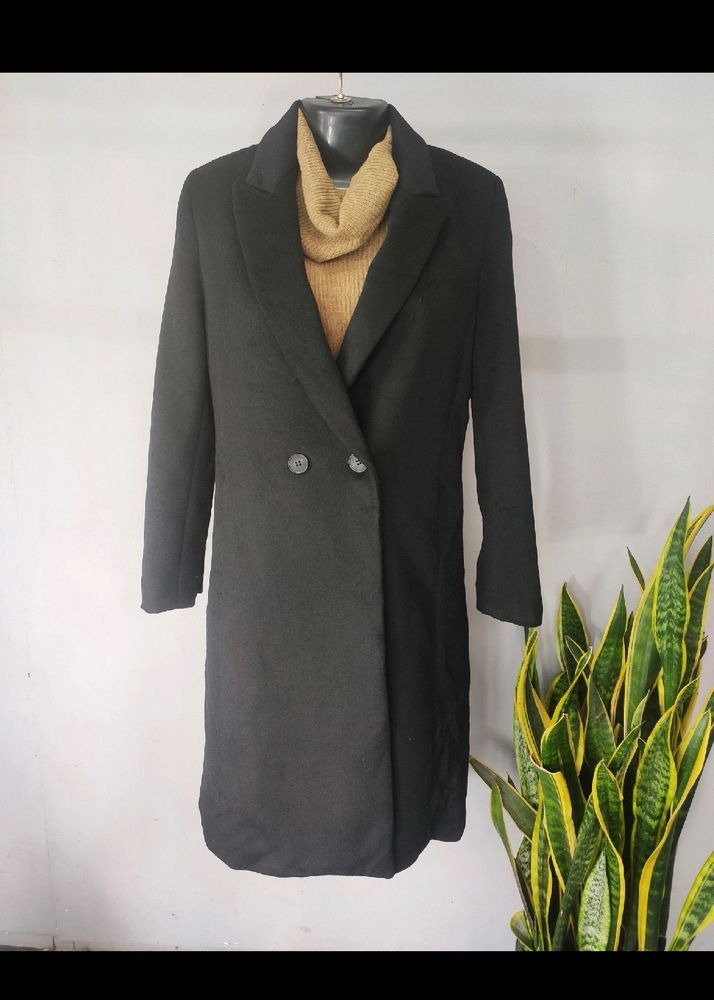 Imported Unisex Black Overcoat