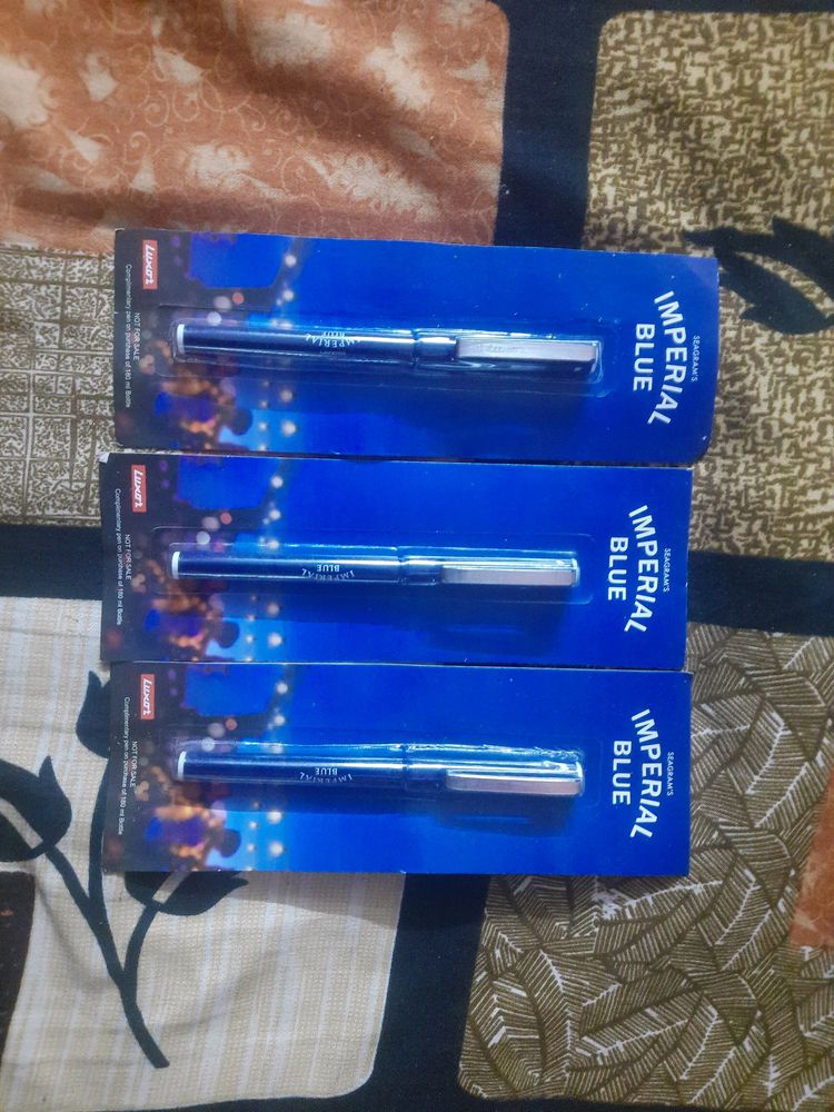 Imperial Blue Pens Pack Of 3